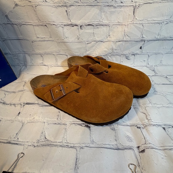 Birkenstock Tan Suede Slip-On Shoes - Picture 6 of 10